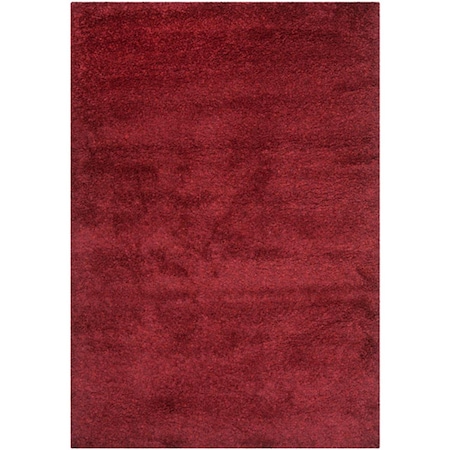 Safavieh 2 ft. 3 in. x 5 ft. Rectangle Shag Power Loomed RugMaroon SG151-4242-25